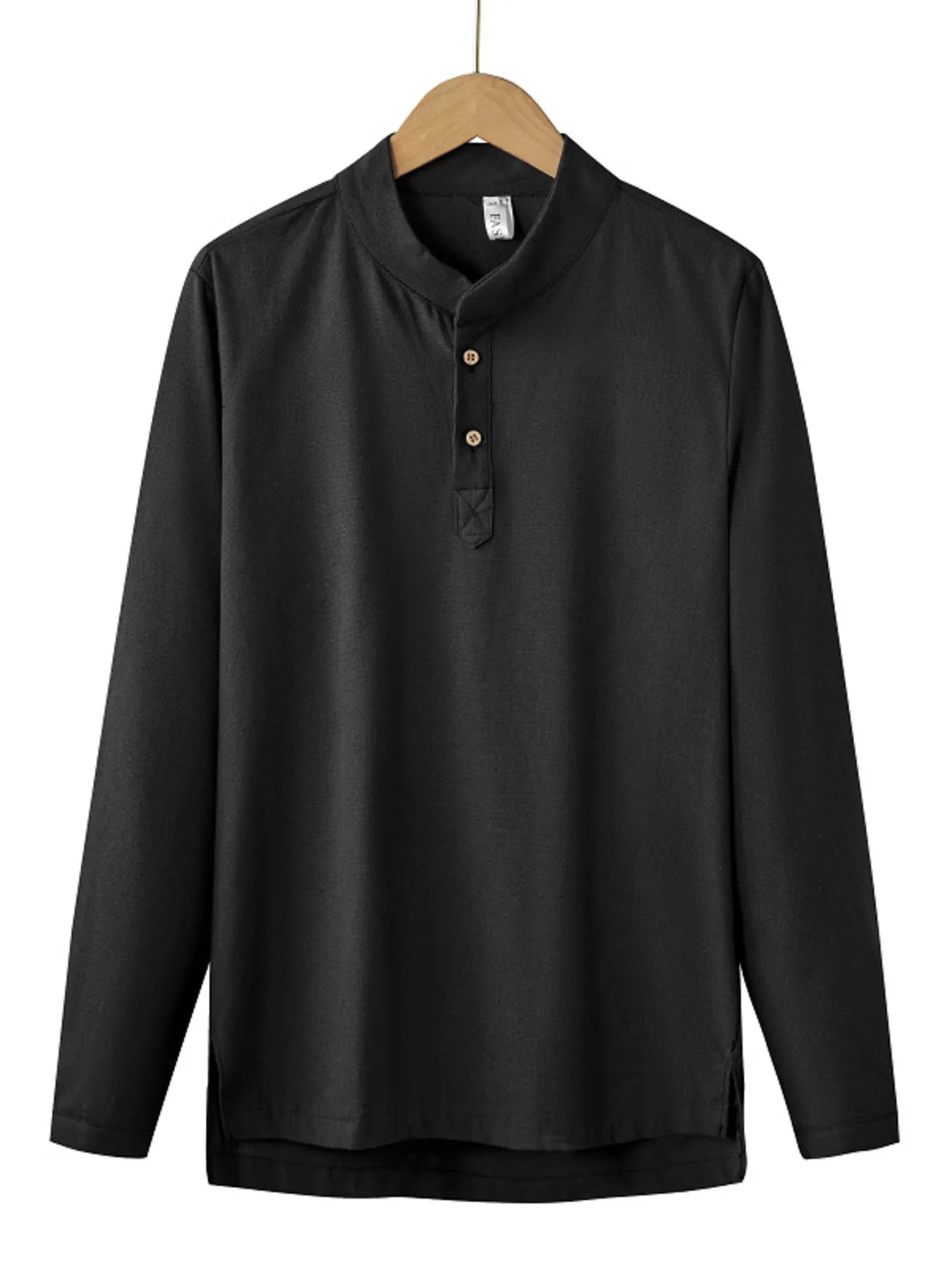 Men's Plus Size Button Detail Long Sleeve Blouse - Tigbul's Variety Fashion Shop