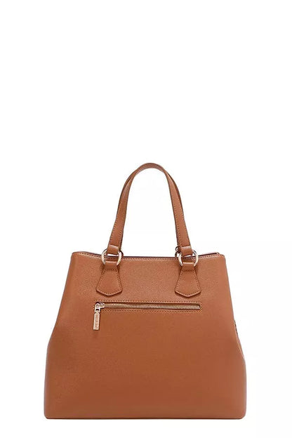 Nicole Lee USA Monogram Pattern Handbag with Rhinestones Decor - Tigbul's Variety Fashion Shop