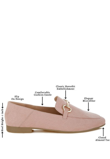 Noltas Horsebit Embellished Flat Loafers - Tigbul's Variety Fashion Shop