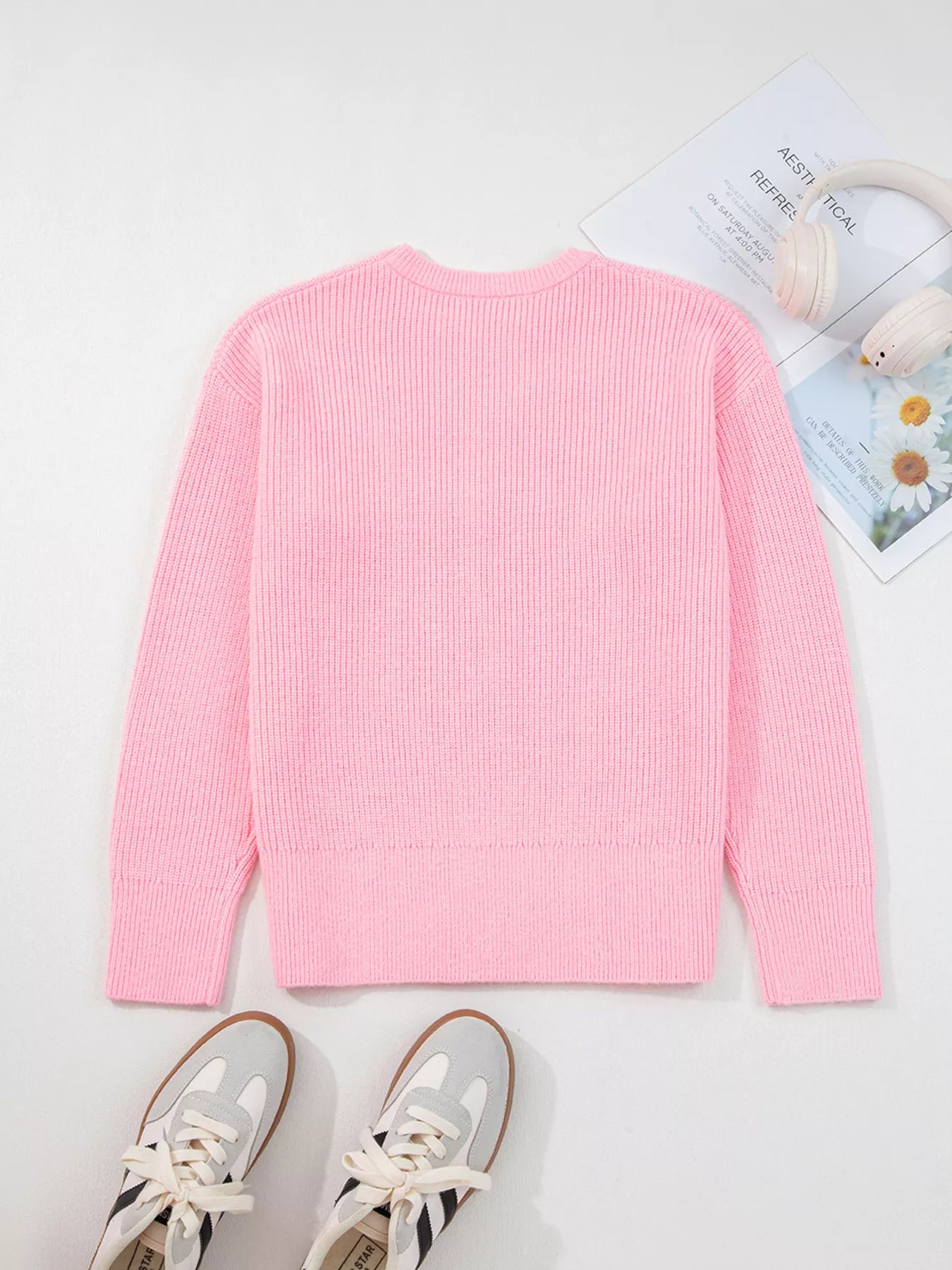 Merry Candy Cane Christmas Crew Neck Sweater - Tigbul's Variety Fashion Shop