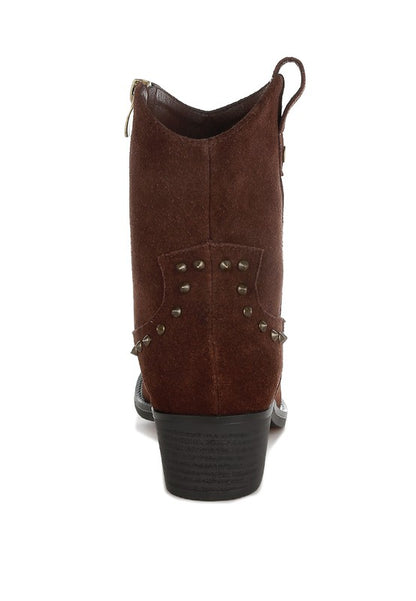 Hira Studs Embellished Cowboy Boots - Tigbul's Variety Fashion Shop