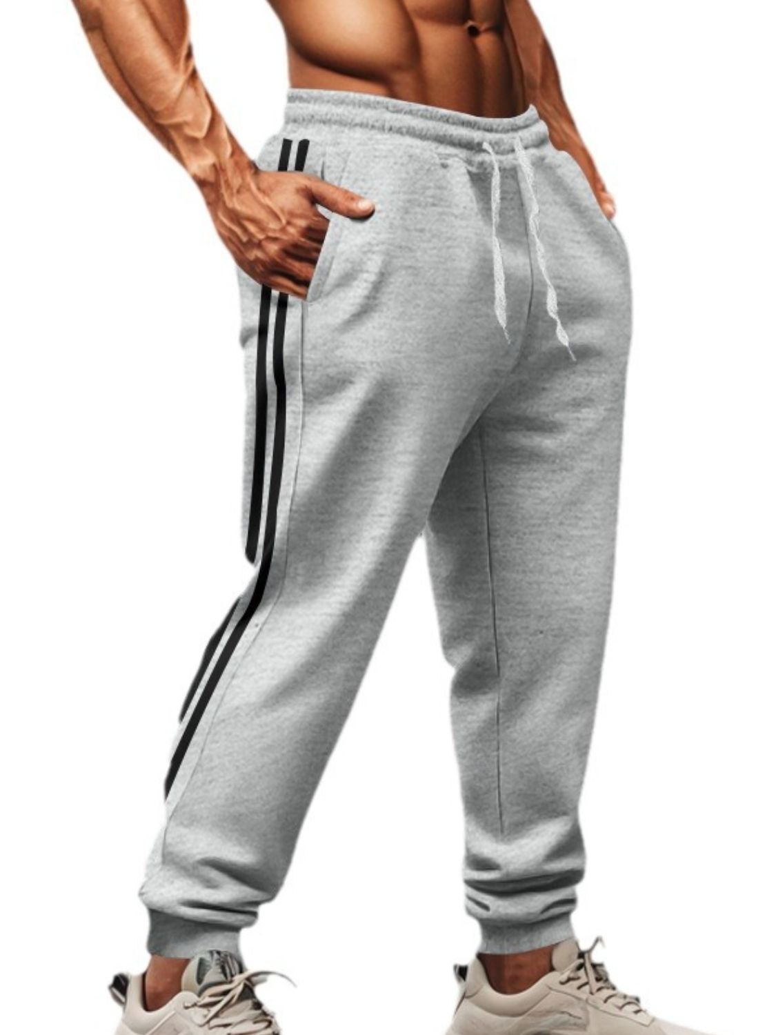 Men's Drawstring Pants With Pockets Small up to 3XL - Tigbul's Variety Fashion Shop