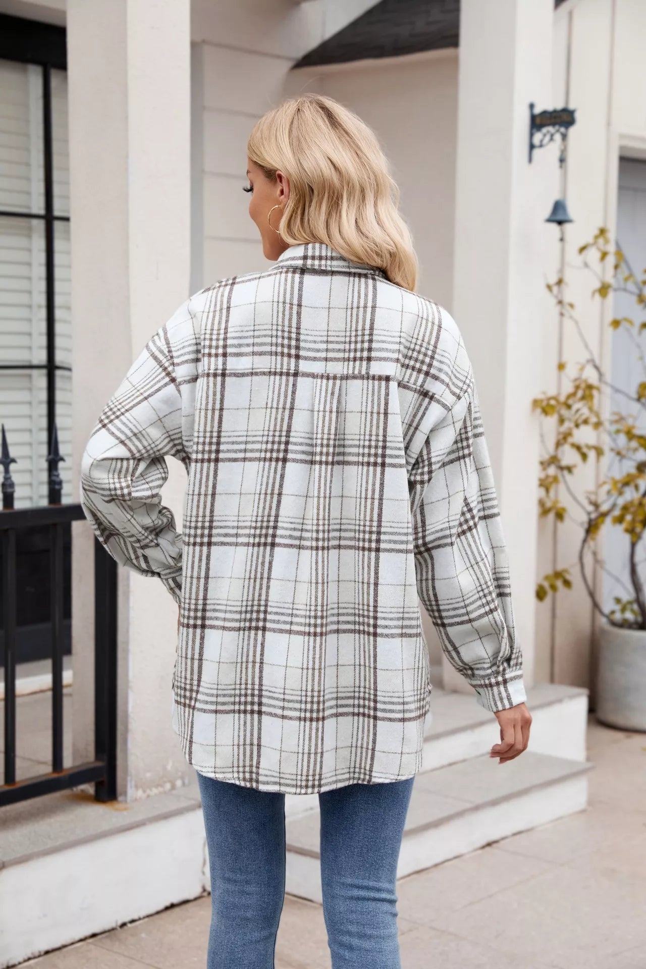Casual Plaid Long Sleeve Shirt - Tigbul's Variety Fashion Shop