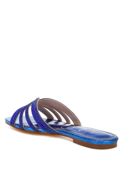 Dindy Rhinestone Cut Out Flats - Tigbul's Variety Fashion Shop