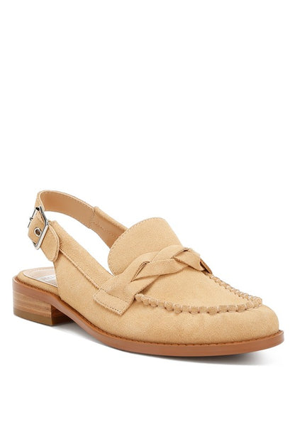 Nemykin Woven Strap Slingback Loafers - Tigbul's Variety Fashion Shop