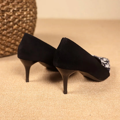 Point Toe Suede Pumps - Tigbul's Variety Fashion Shop