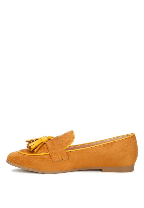 Folklore Micro Suede Tassel Loafers - Tigbul's Variety Fashion Shop