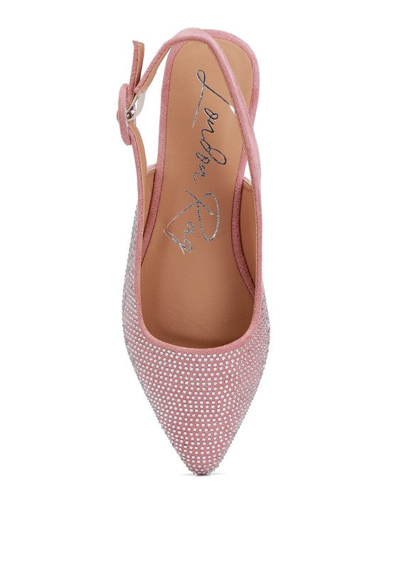 Jarisa Rhinestones Embellished Slingback Mules - Tigbul's Variety Fashion Shop