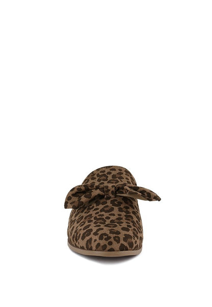 Casual Walking Mules Flats with Bow - Tigbul's Variety Fashion Shop