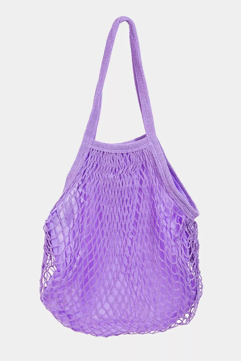 Fame Netted Beach Bag - Tigbul's Variety Fashion Shop