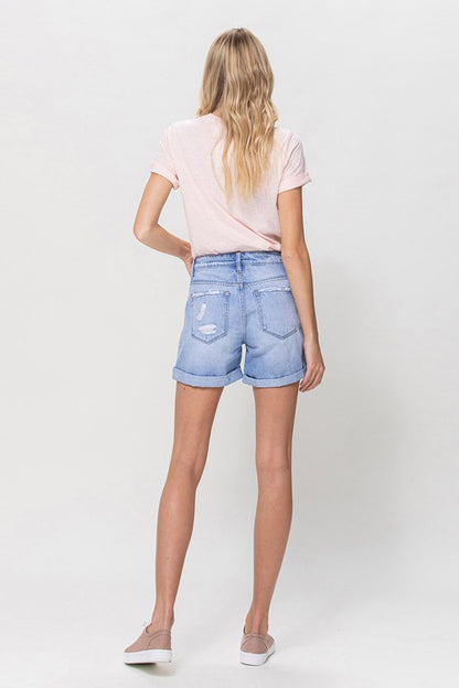 Distressed Boyfriend Shorts W/Cuffs - Tigbuls Variety Fashion