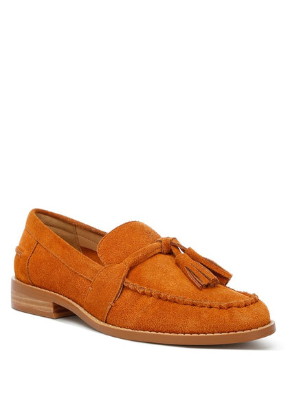 Rhone Tassels Detail Suede Loafers - Tigbul's Variety Fashion Shop