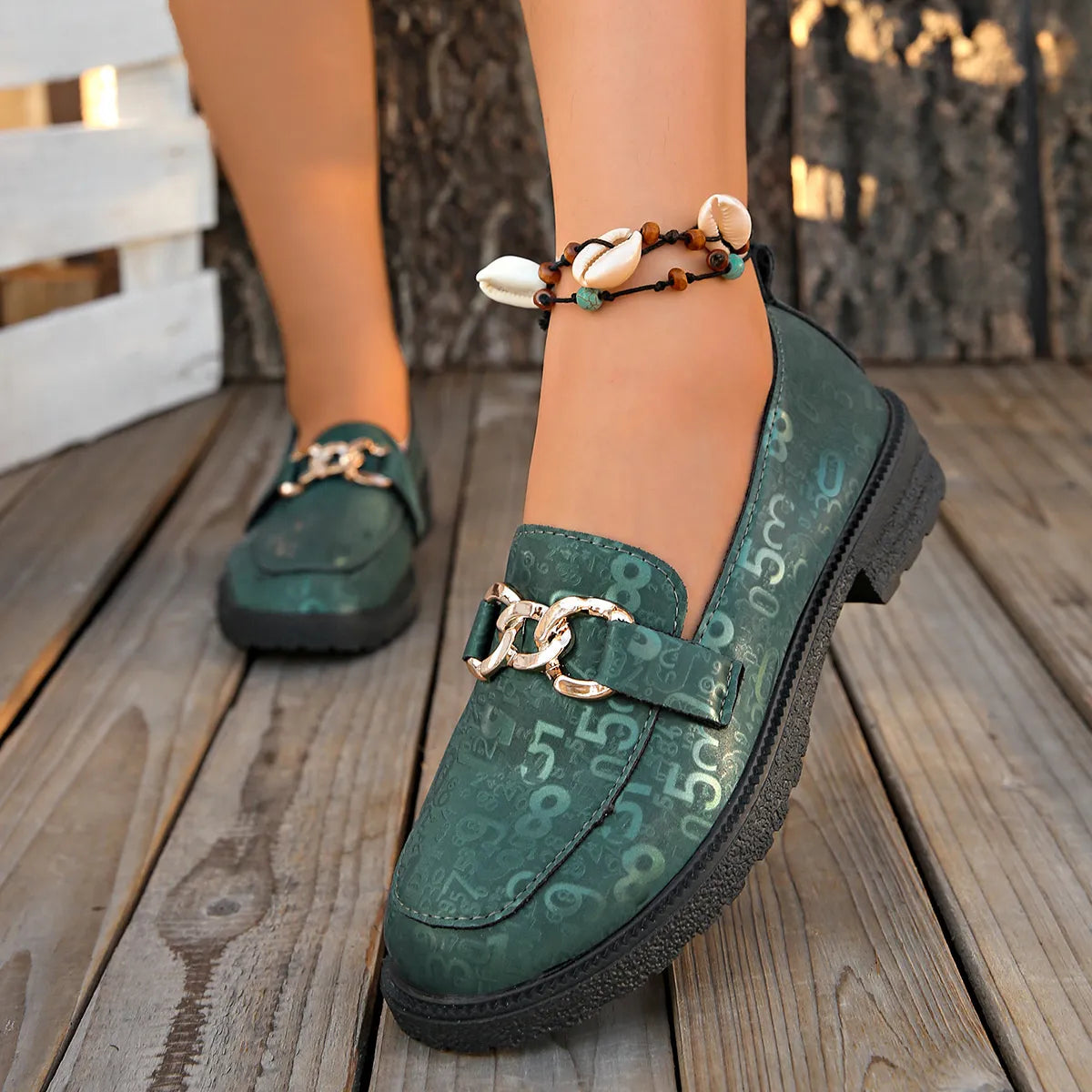 Round Toe Block Heels Loafers - Tigbul's Variety Fashion Shop