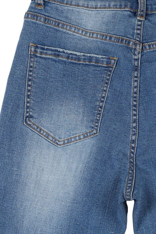 Dark wash distressed skinny jeans - Tigbuls Variety Fashion