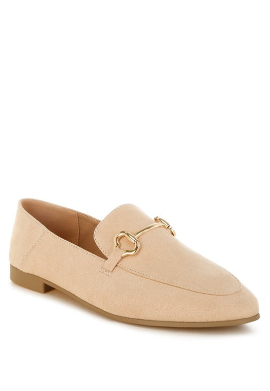 Noltas Horsebit Embellished Flat Loafers - Tigbul's Variety Fashion Shop