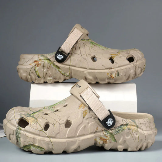 Men's Printed Platform Comfort Clogs Sandals - Tigbul's Variety Fashion Shop