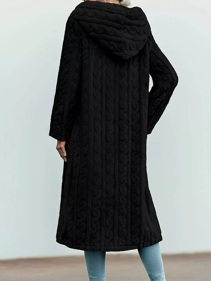 Sherpa Longline Hooded Coat - Tigbul's Variety Fashion Shop