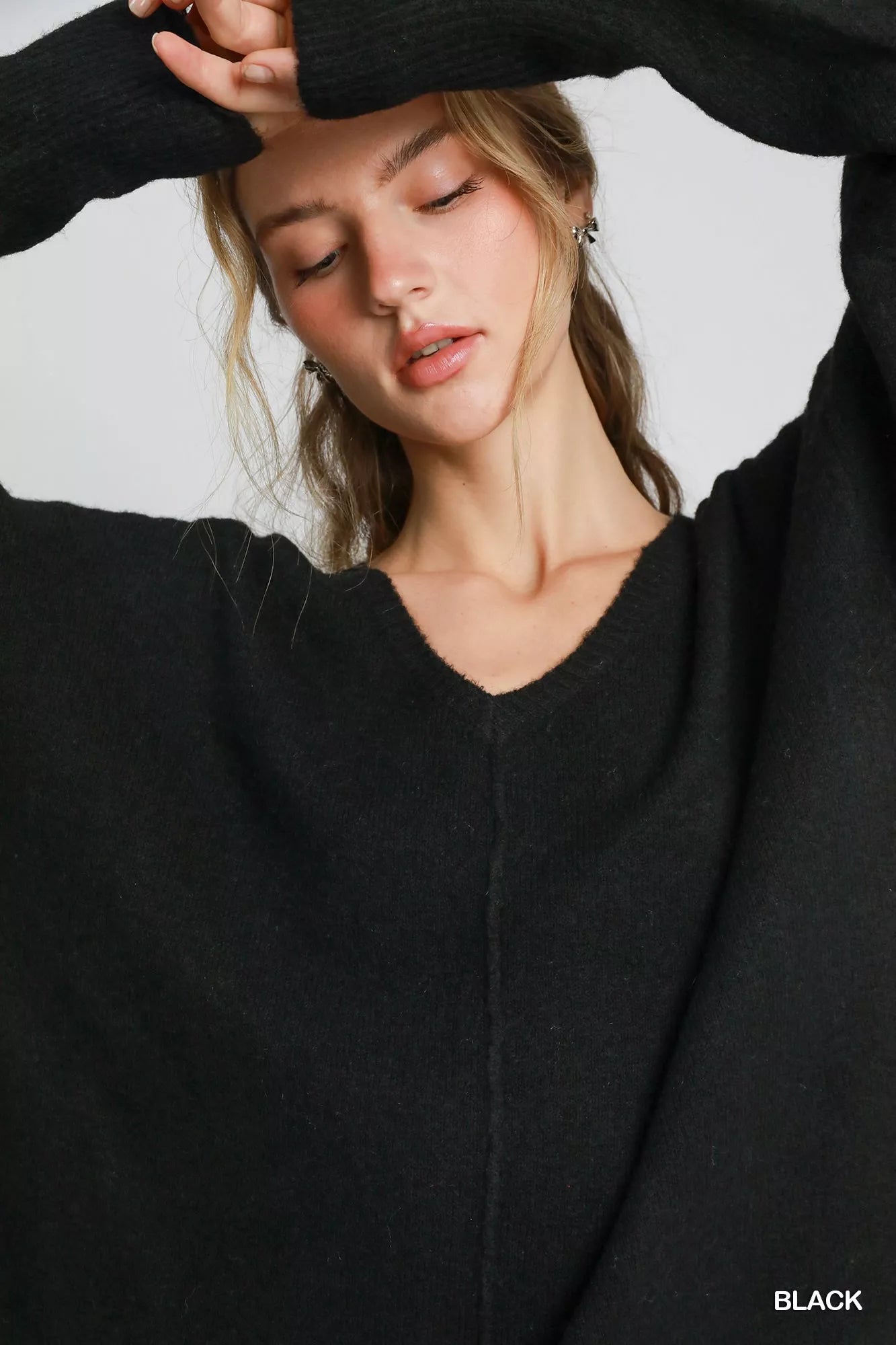 Umgee Wool Blended Pullover Sweater - Tigbul's Variety Fashion Shop
