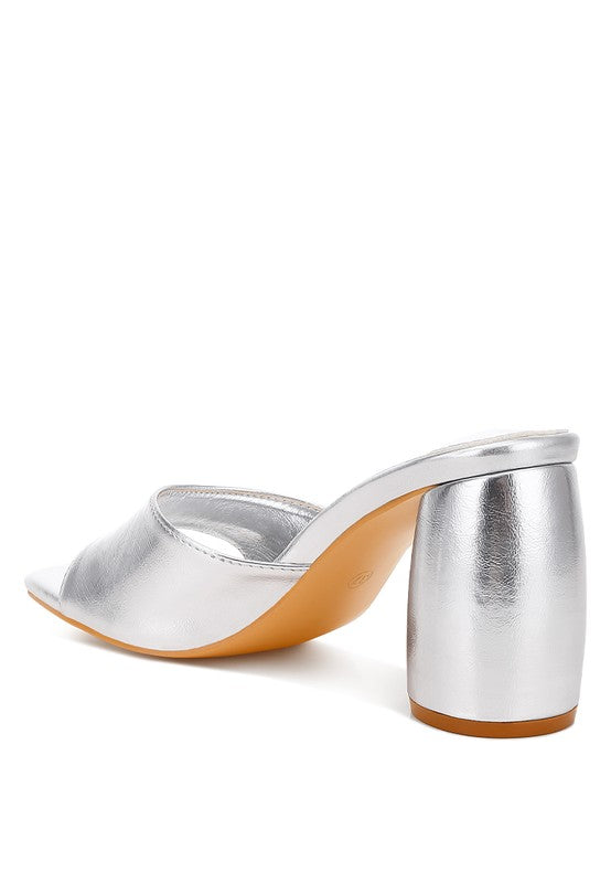 Bumblin Metallic Faux Leather Slip On Sandals - Tigbul's Variety Fashion Shop