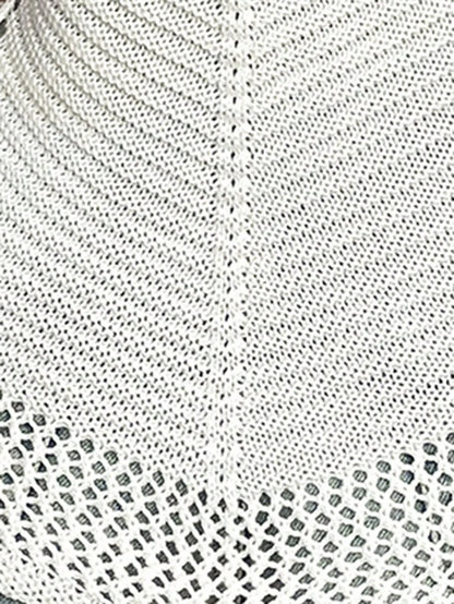 Openwork Scoop Neck Knit Cami - Tigbul's Variety Fashion Shop