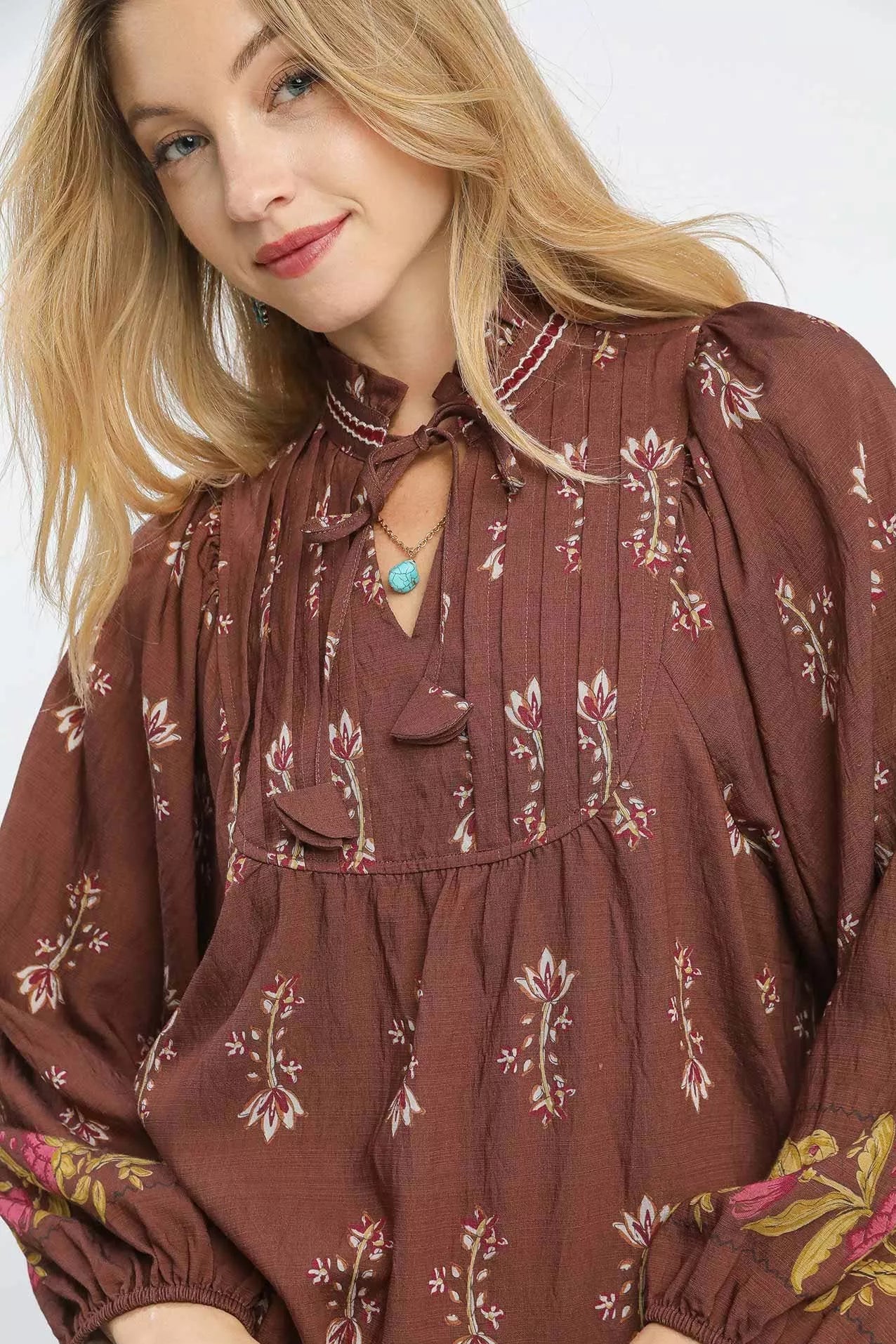 Floral Boho Peasant Blouse - Tigbul's Variety Fashion Shop