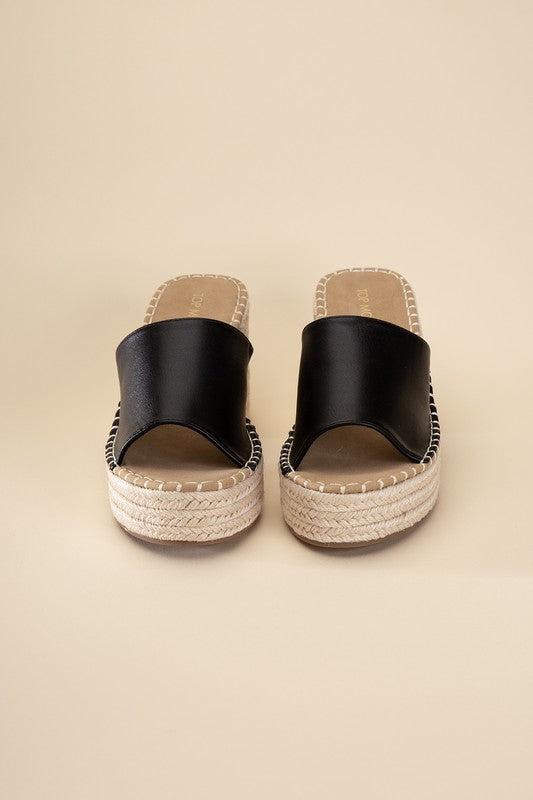 LOCK-1 Espadrille Mule Heels - Tigbuls Variety Fashion