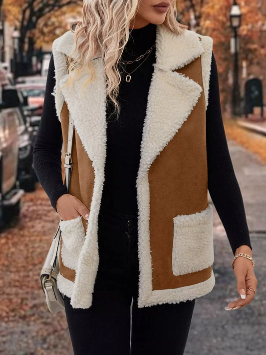 Open Front Vest Coat with Pockets - Tigbul's Variety Fashion Shop