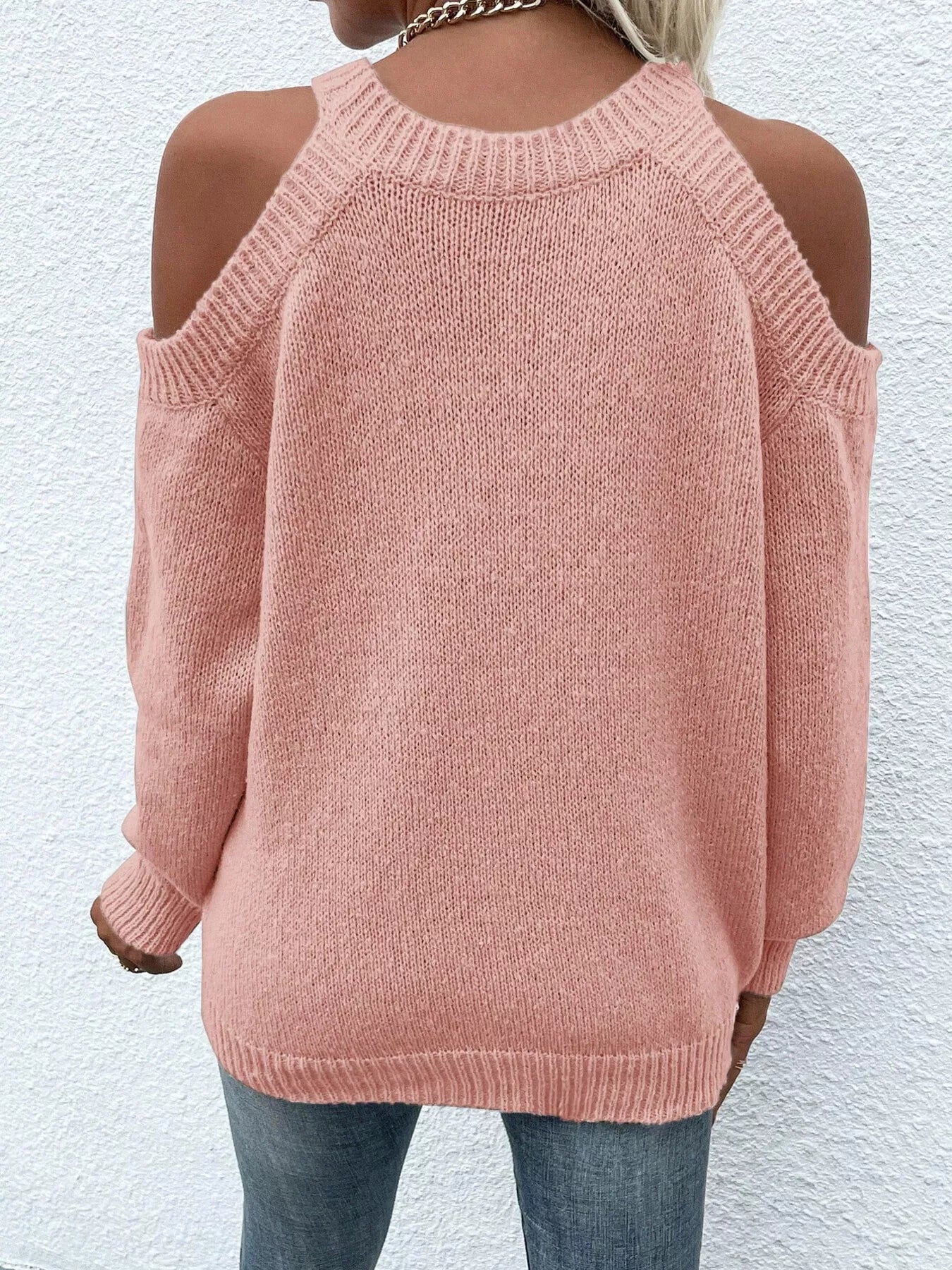 Cold Shoulder Knit Sweater - Tigbul's Variety Fashion Shop