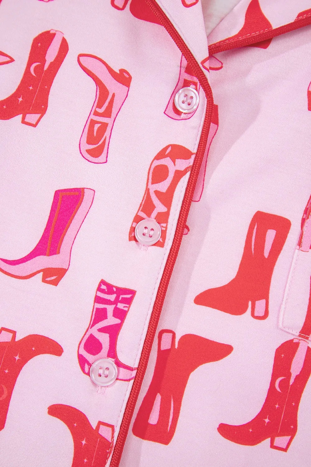Cowgirl Boots Printed Shirt and Shorts Set - Tigbul's Variety Fashion Shop
