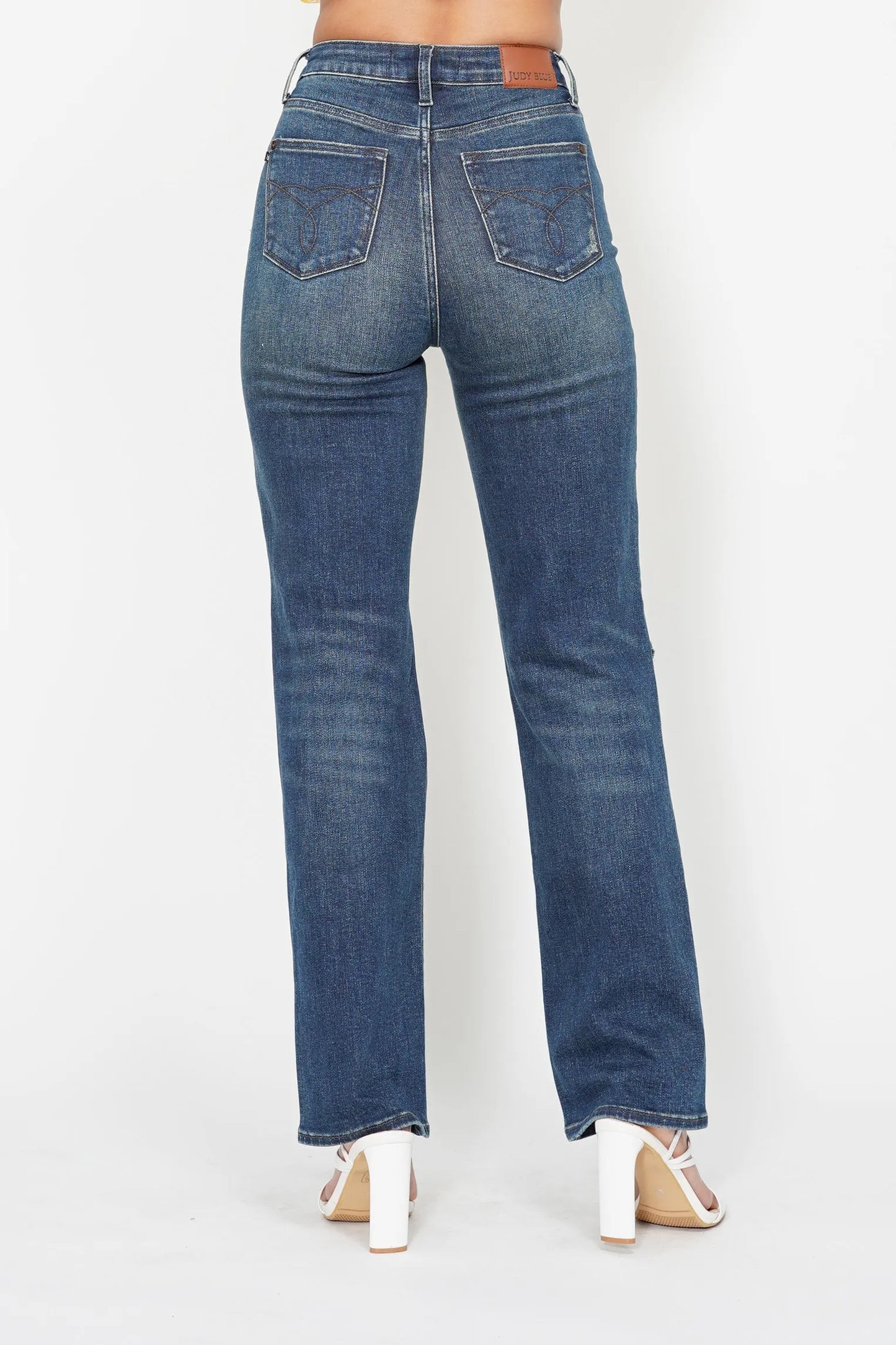 Judy Blue Full Size Hw Ripped Knee Dad Jeans Plus Size - Tigbul's Variety Fashion Shop