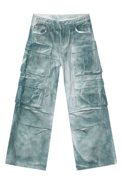 Men's Tie-Dye Cargo Jeans - Tigbul's Variety Fashion Shop
