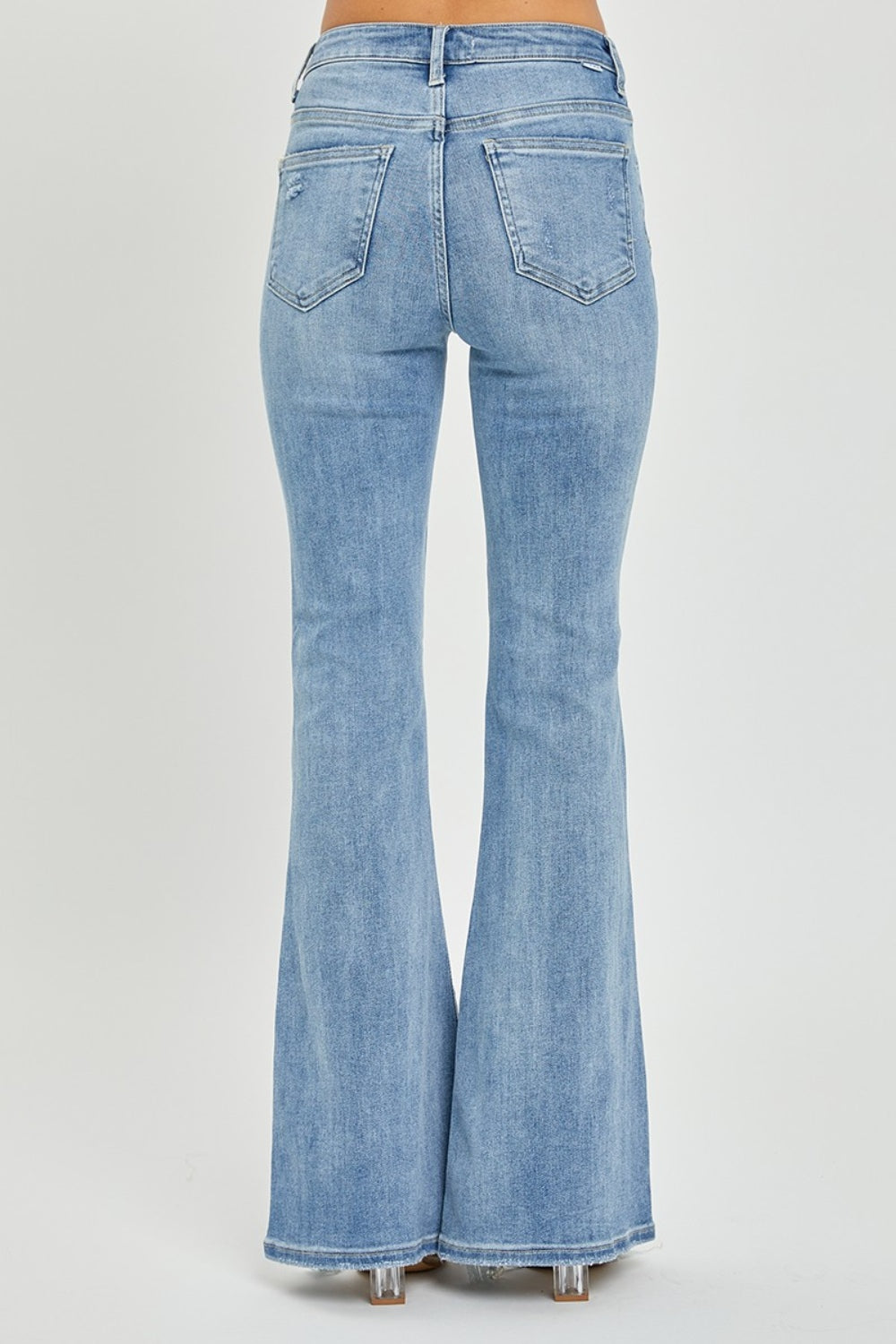 Risen Full Size High Rise Frayed Hem Flare Jeans - Tigbul's Variety Fashion Shop