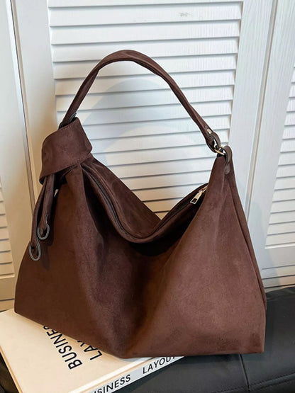 Suede Knot Shoulder Bag - Tigbul's Variety Fashion Shop