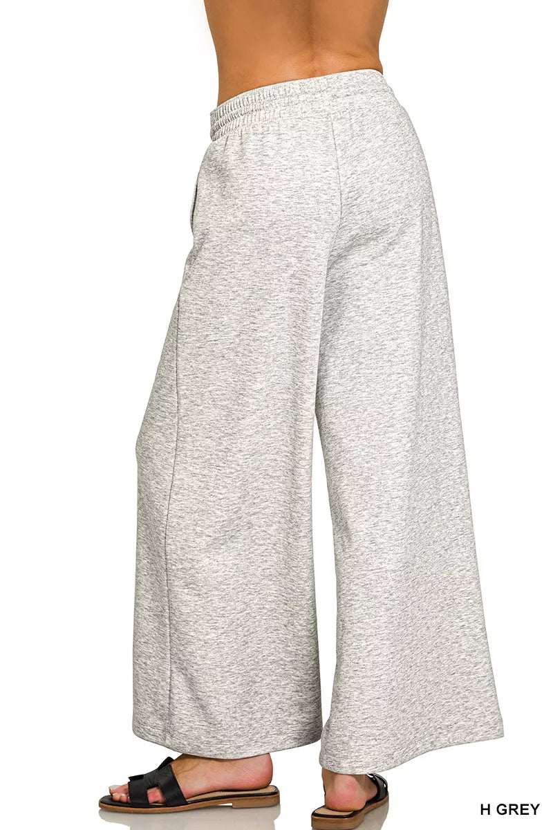 Zenana Scuba Drawstring Wide Leg Pants - Tigbul's Variety Fashion Shop