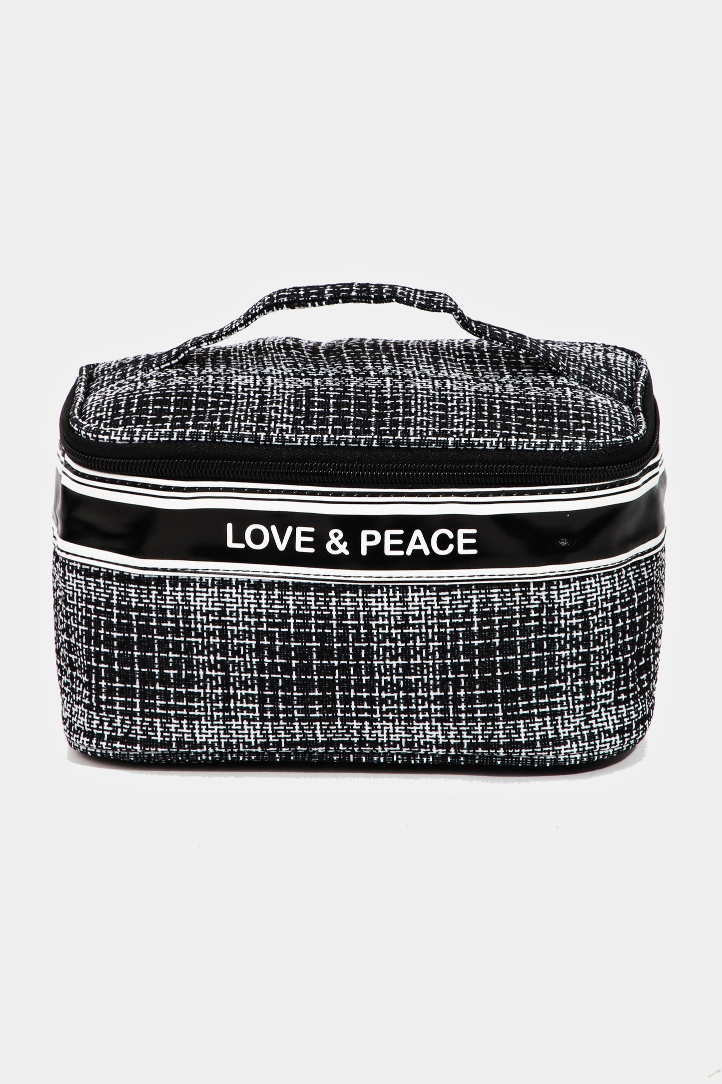 Fame Love & Peace Striped Handle Bag - Tigbul's Variety Fashion Shop