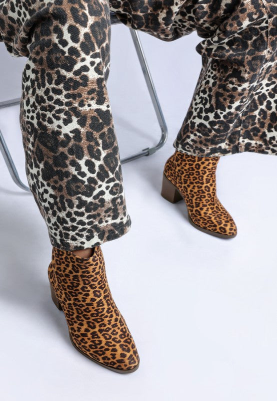 Lunara Leopard Print Block Heel Boots - Tigbul's Variety Fashion Shop