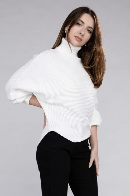 Viscose Dolman Sleeve Turtleneck Sweater - Tigbul's Variety Fashion Shop