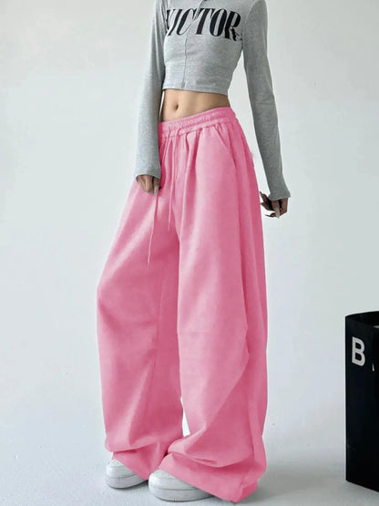 Oversized Wide Leg Drawstring Pants - Tigbul's Variety Fashion Shop