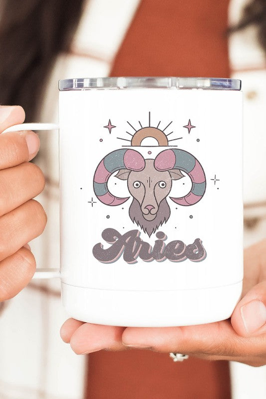 Aries Astrological Sign Coffee Travel Cup - Tigbul's Variety Fashion Shop