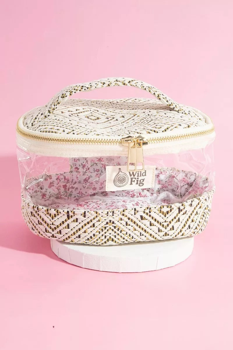 Transparent Clear Top Handle Makeup Case Cosmetic Bag - Tigbul's Variety Fashion Shop