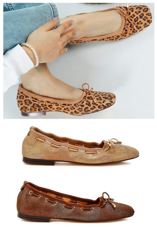 Darlow Drawstring Bow Ballerinas - Tigbul's Variety Fashion Shop