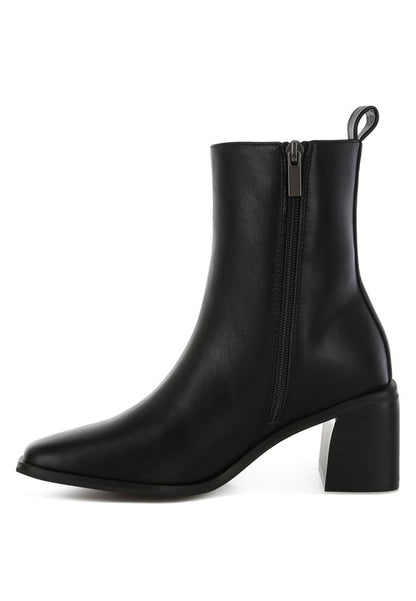 Muskox Square Toe Faux Leather Boots - Tigbul's Variety Fashion Shop