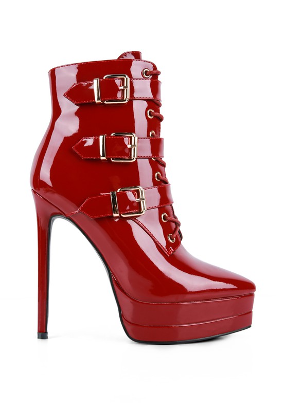 High Heeled Patent PU Stiletto Boot - Tigbuls Variety Fashion