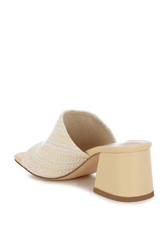 Morgana Woven Raffia Slip Ons - Tigbul's Variety Fashion Shop