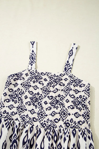 Bohemian Print Wide Leg Jumpsuit - Tigbul's Variety Fashion Shop