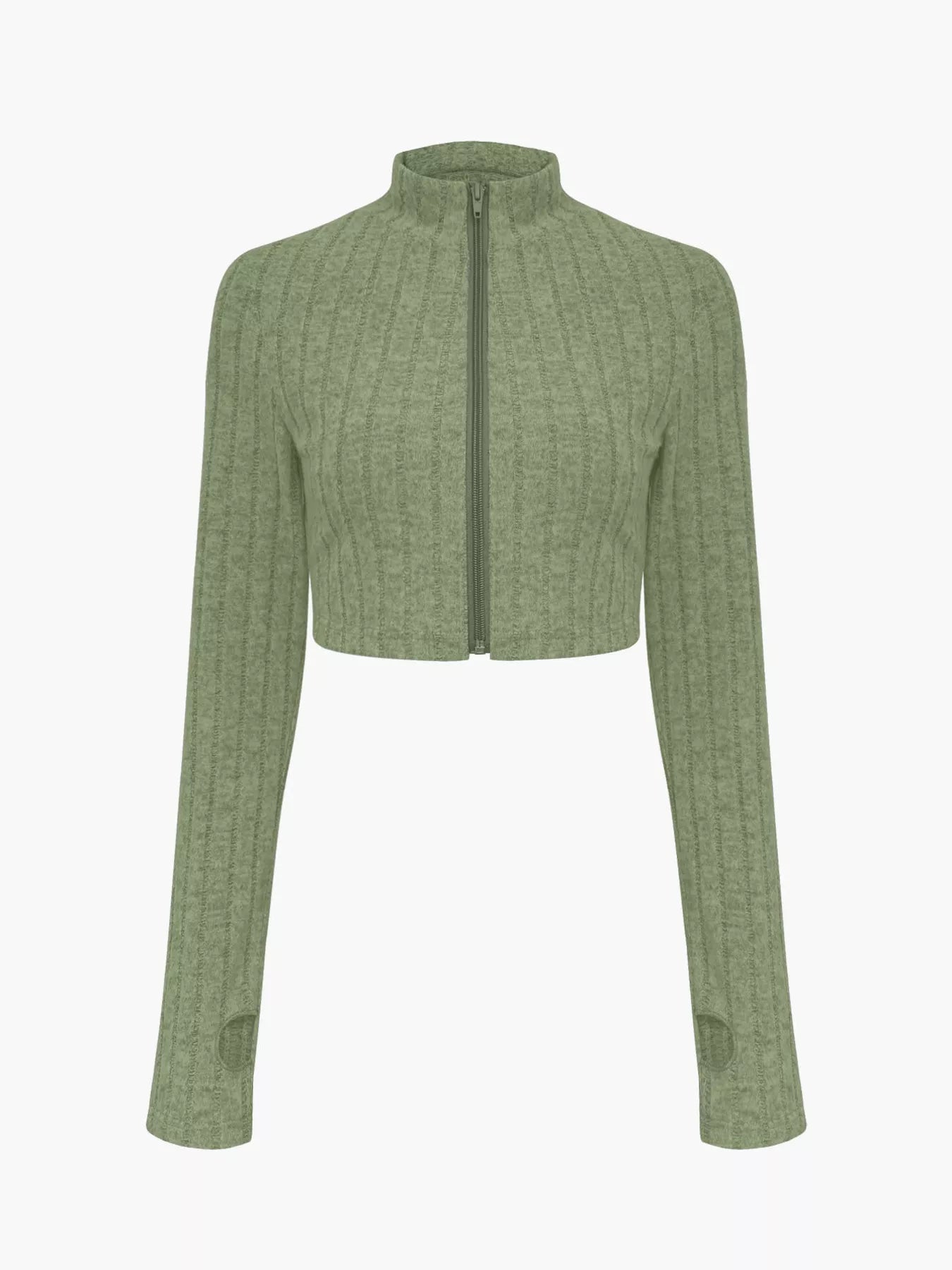 Ribbed Knit Crop Top and Flare Pants Set - Tigbul's Variety Fashion Shop