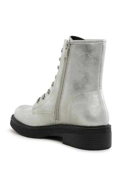 Clover Faux Leather Lace Up Boots - Tigbul's Variety Fashion Shop