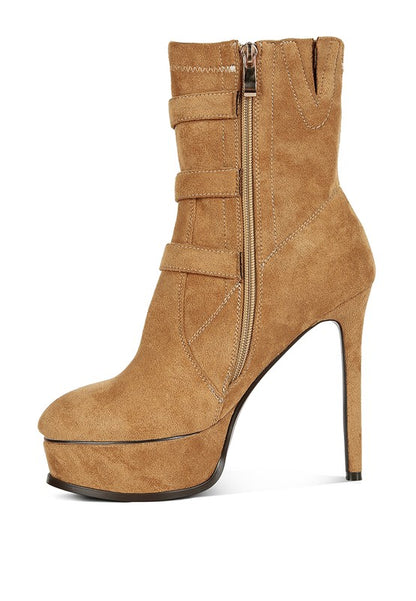 BEAUX High Platform Stiletto Ankle Boots - Tigbul's Variety Fashion Shop