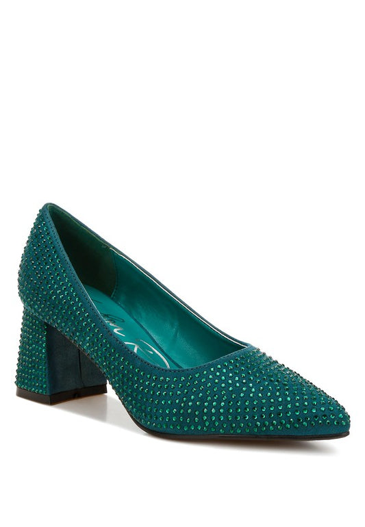 Caspia Rhinestones Embellished Pumps - Tigbul's Variety Fashion Shop