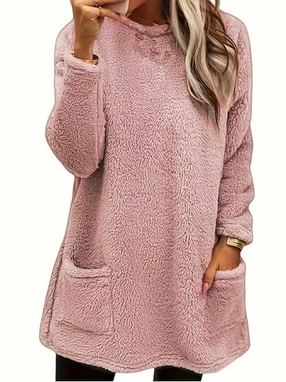 Fleece Long Sleeve Sweatshirt - Tigbul's Variety Fashion Shop